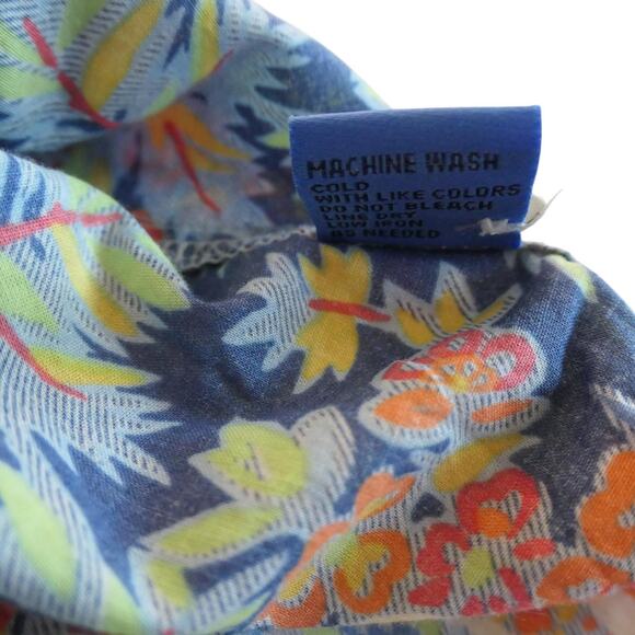 J McLaughlin Shirt Womens Small Blue Floral 100% Cotton Career Casual Boho - Picture 13 of 13